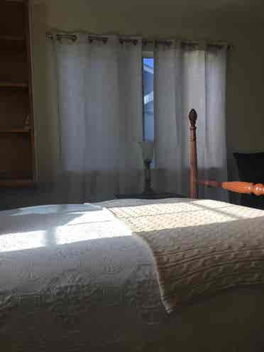 Corner Bedroom: Bright & Furnished