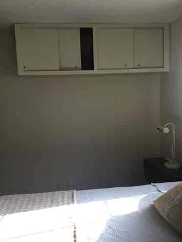 Corner Bedroom: Bright & Furnished