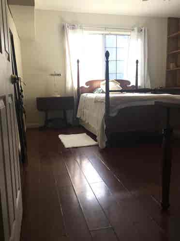 Corner Bedroom: Bright & Furnished