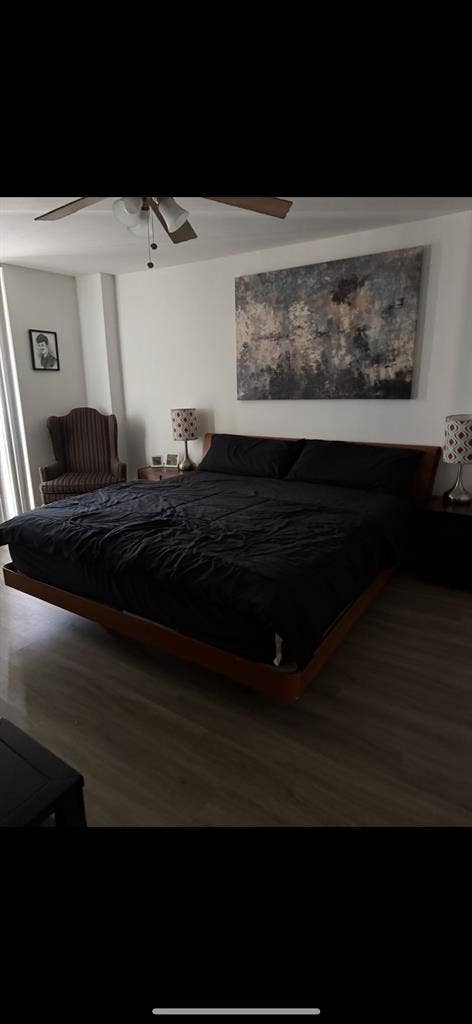 A big room with a river view