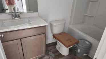 Bedroom and bathroom for rent.