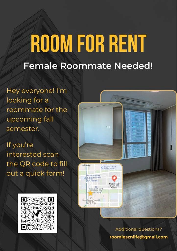 Room for Rent in Songdo!