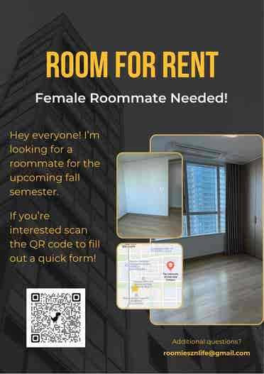 Room for Rent in Songdo!
