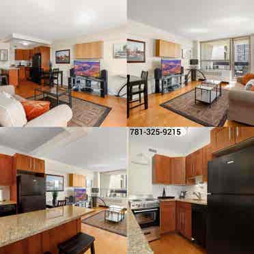 Bright furnished one bedroom unit.