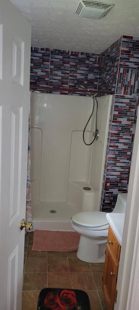 Furnished bedroom private bathroom