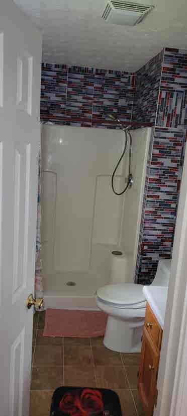 Furnished bedroom private bathroom