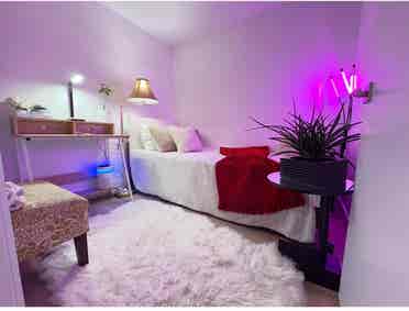 Furnished bedroom in new townhouse