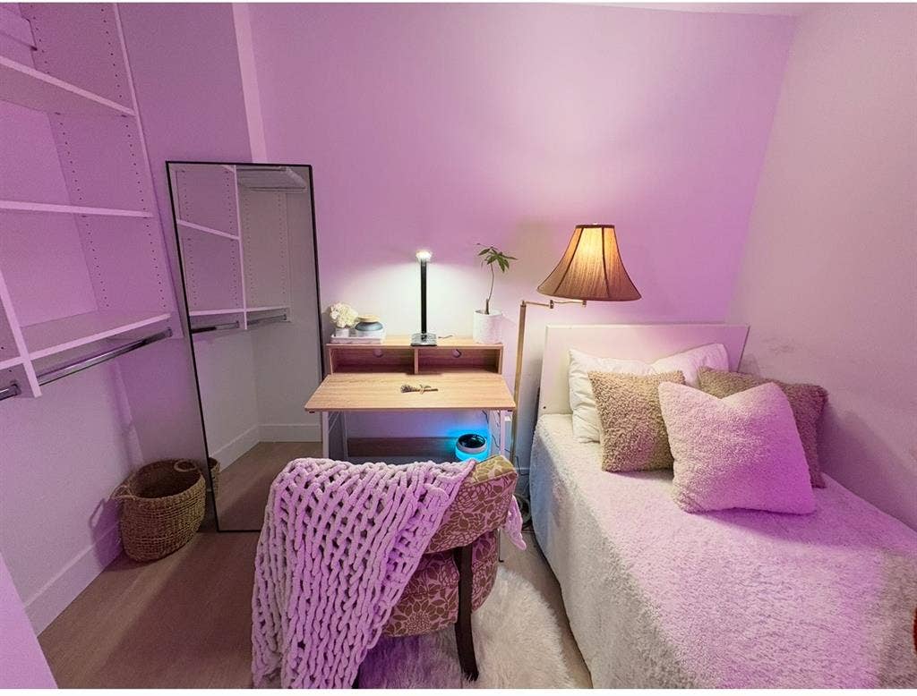 Furnished bedroom in new townhouse