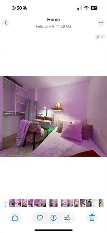 Furnished bedroom in new townhouse