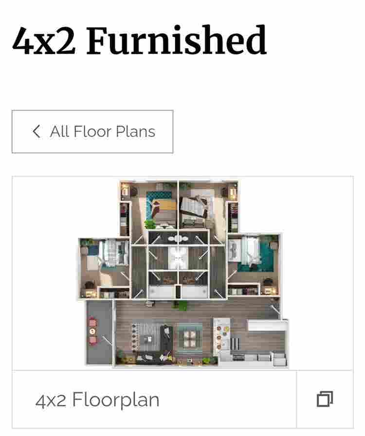 Spring semester sublease furnished
