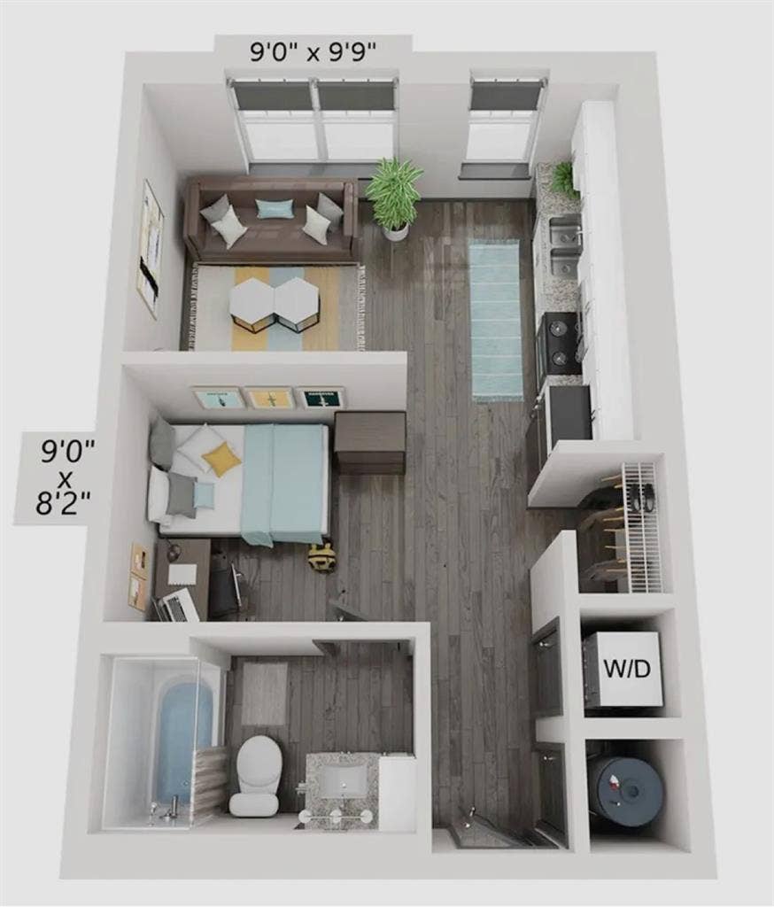 A short-term sublease of a Studio