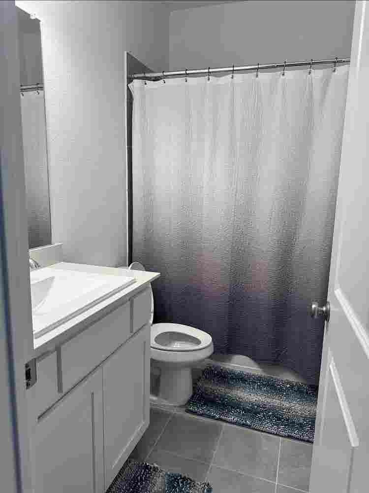 Private bathroom utility included