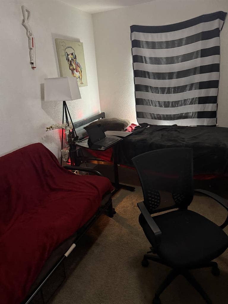 Furnished Room w futon /desk+chair
