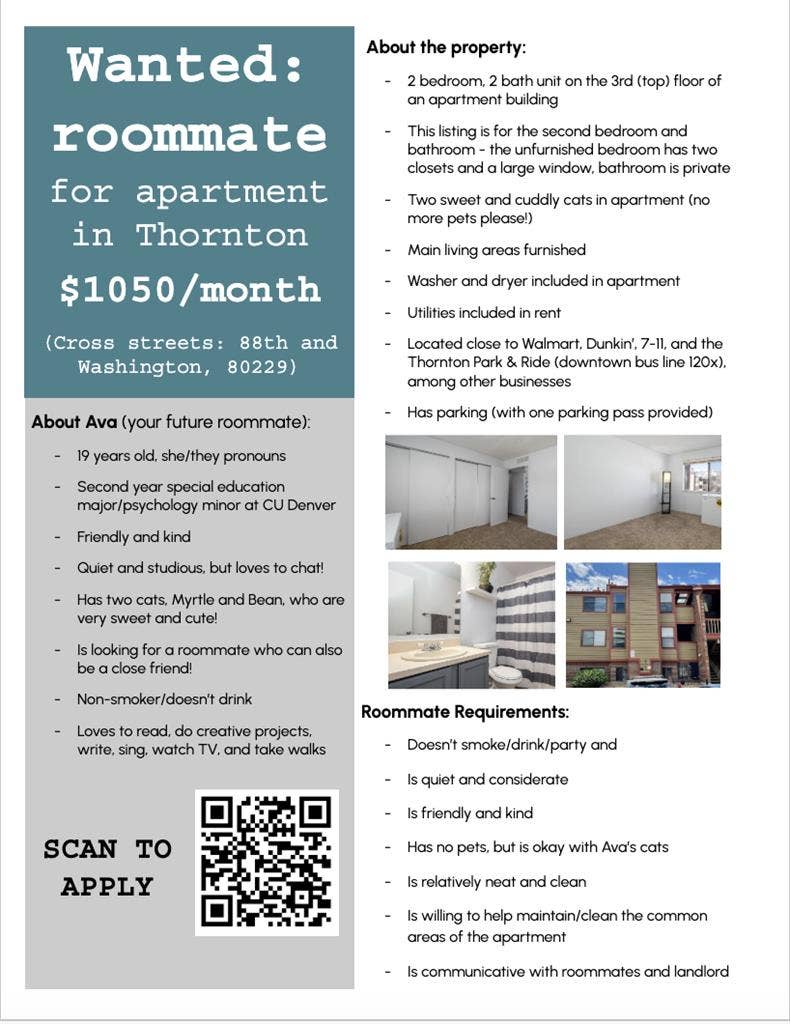 Friendly Roommate Wanted!