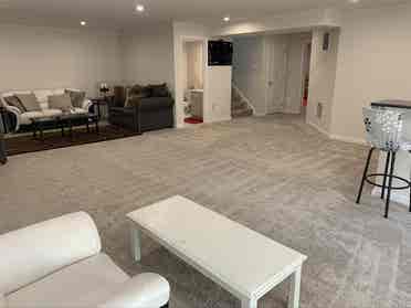 Basement apartment semi furnished.
