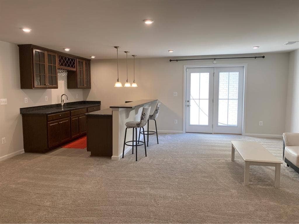 Basement apartment semi furnished.