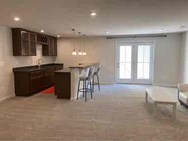 Basement apartment semi furnished.