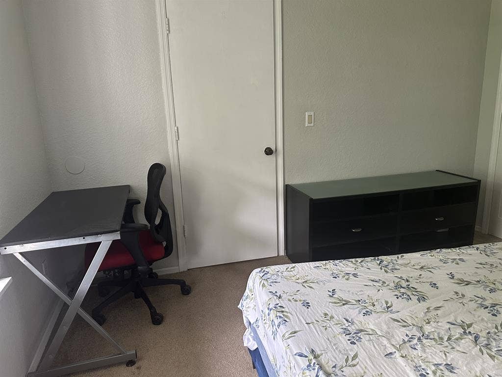 Private bedroom with bathroom