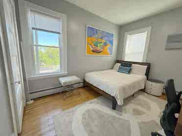 Available now. Furnished room b