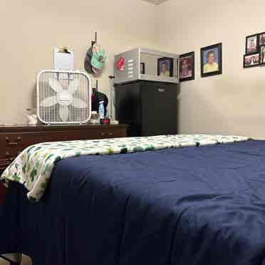 utilities, fridge, and microwave!
