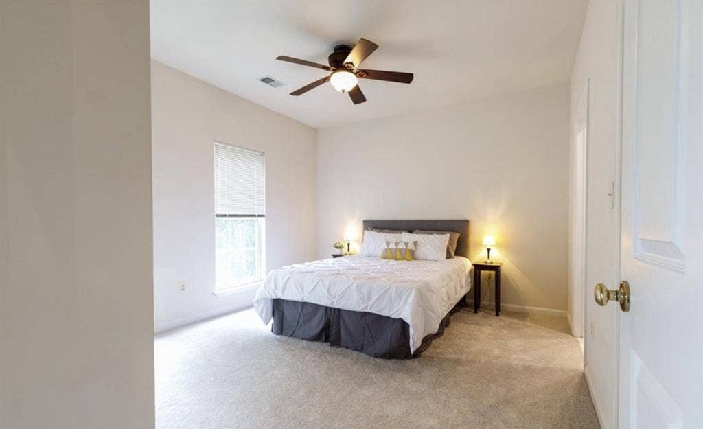 Master bedroom with attached bath