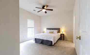 Master bedroom with attached bath