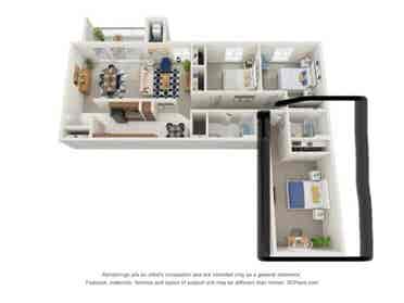 Room with private bathroom attached