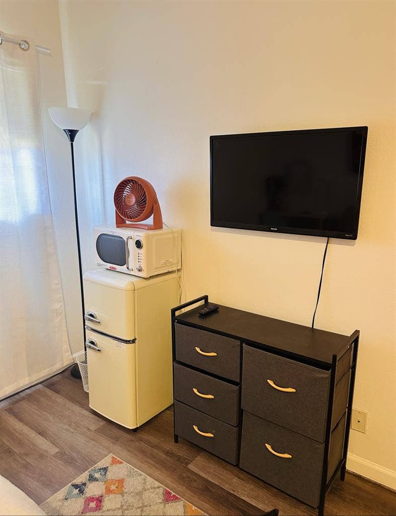 Furnished bedroom in cozy condo
