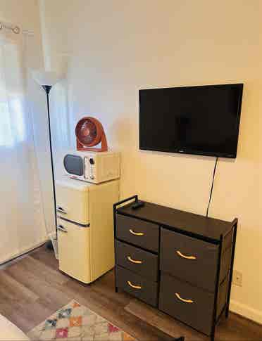 Furnished bedroom in cozy condo