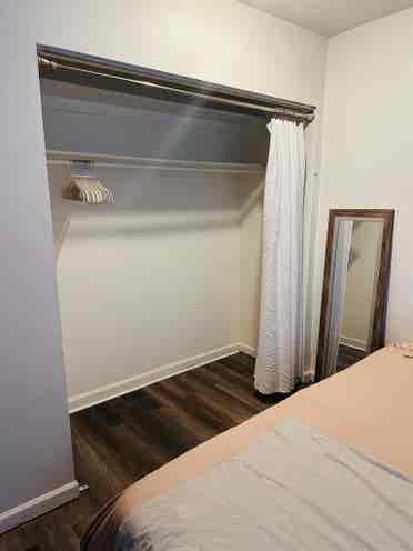 Furnished bedroom in cozy condo