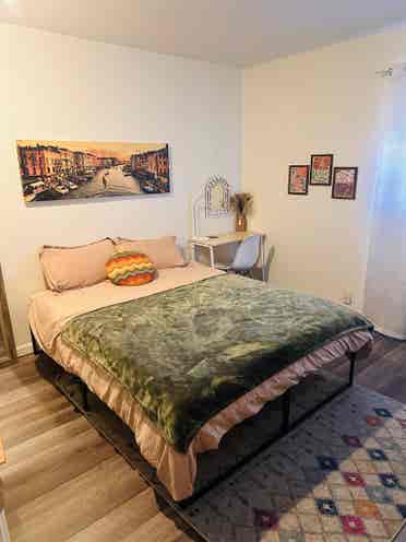 Furnished bedroom in cozy condo