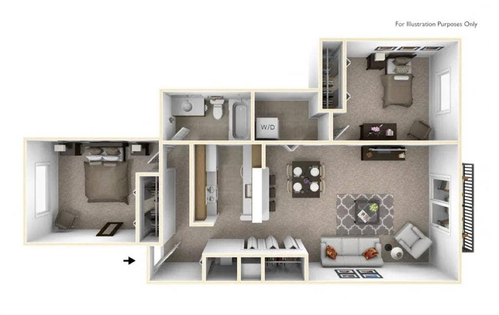 1 private
 bedroom available