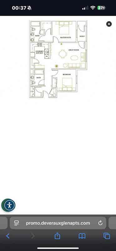 Master bedroom with bathroom inside