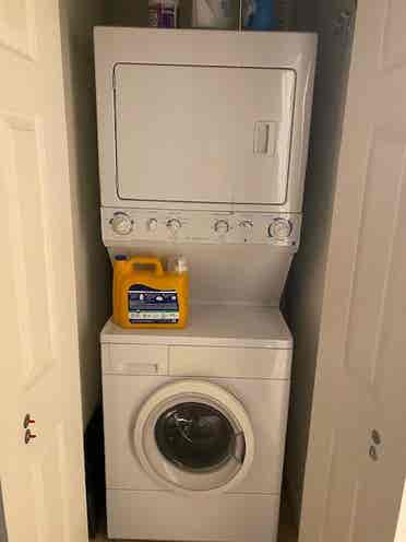 Furnished bedroom and bath to share