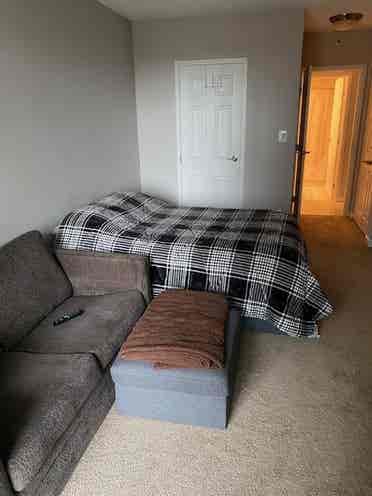 Furnished bedroom and bath to share