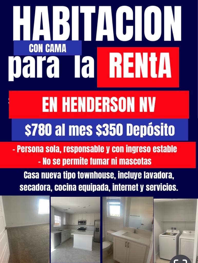 $ ROOM FOR RENT -HENDERSON