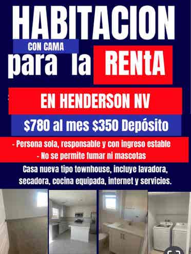 $ ROOM FOR RENT -HENDERSON