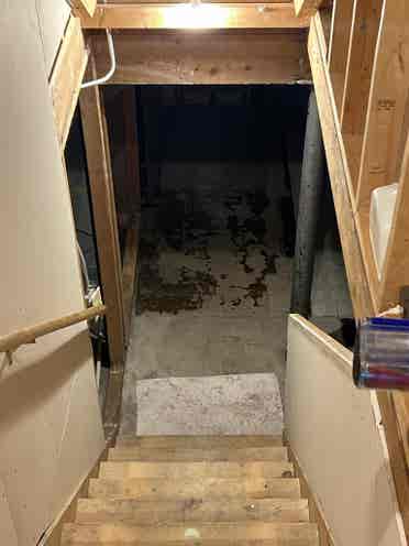 unfinished open basement