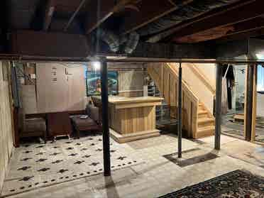 unfinished open basement