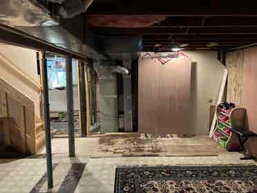 unfinished open basement