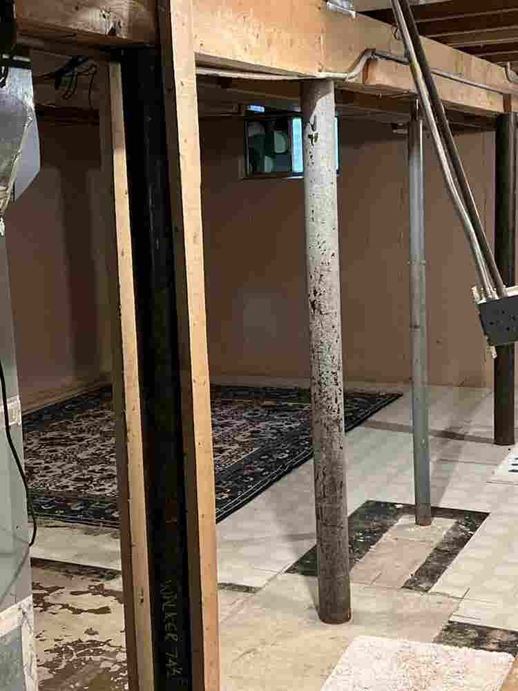 unfinished open basement