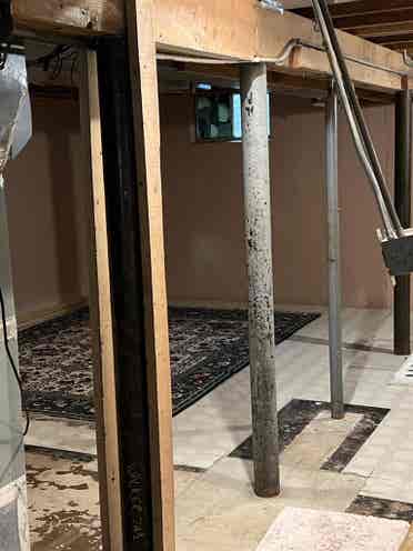 unfinished open basement