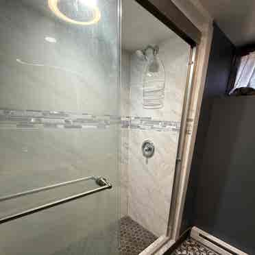 Downstairs room w/ private bathroom