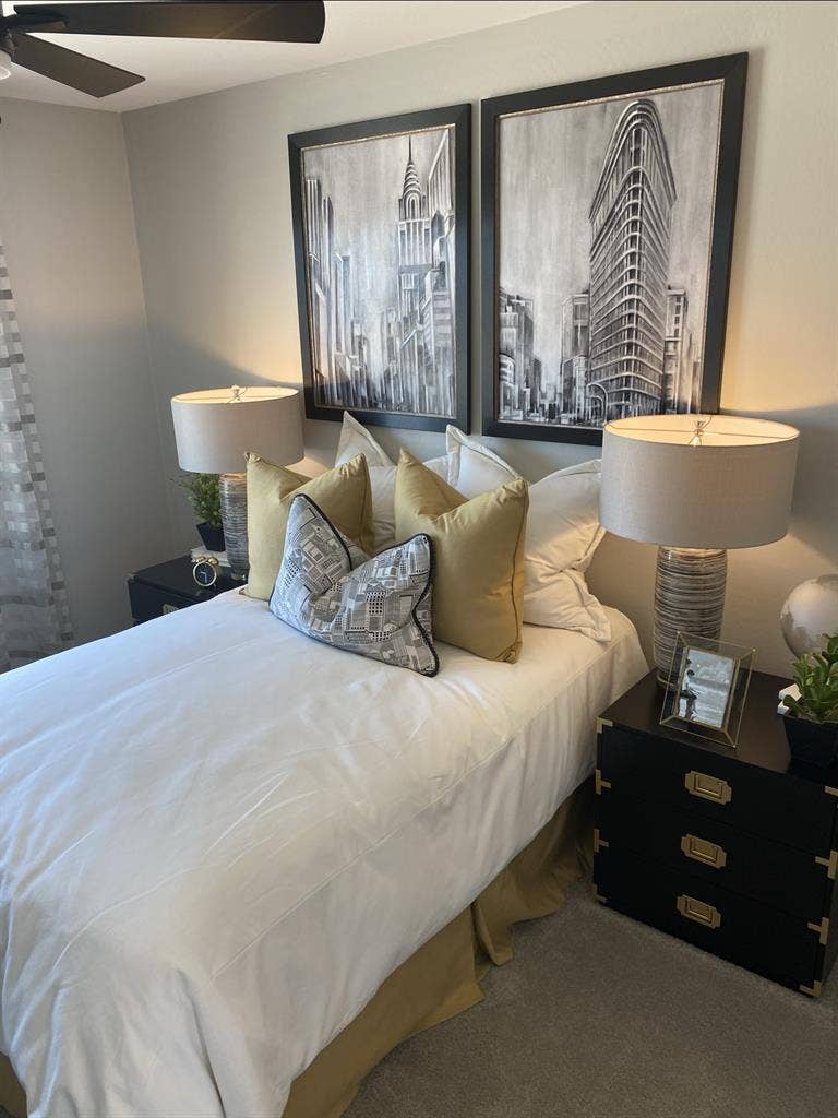 Available furnished bedroom
