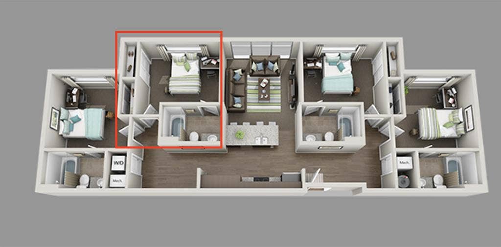 1 Bedroom / 1 Bathroom