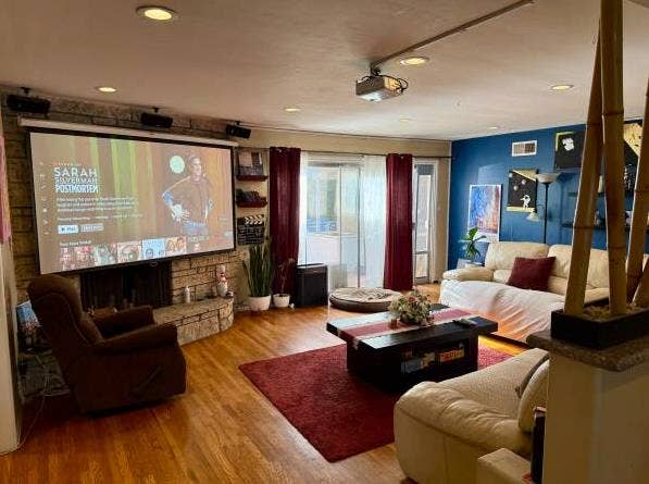 Home w/ Projector & Surround Sound