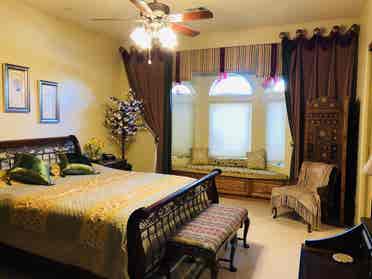 Bedroom & attached private bathroom