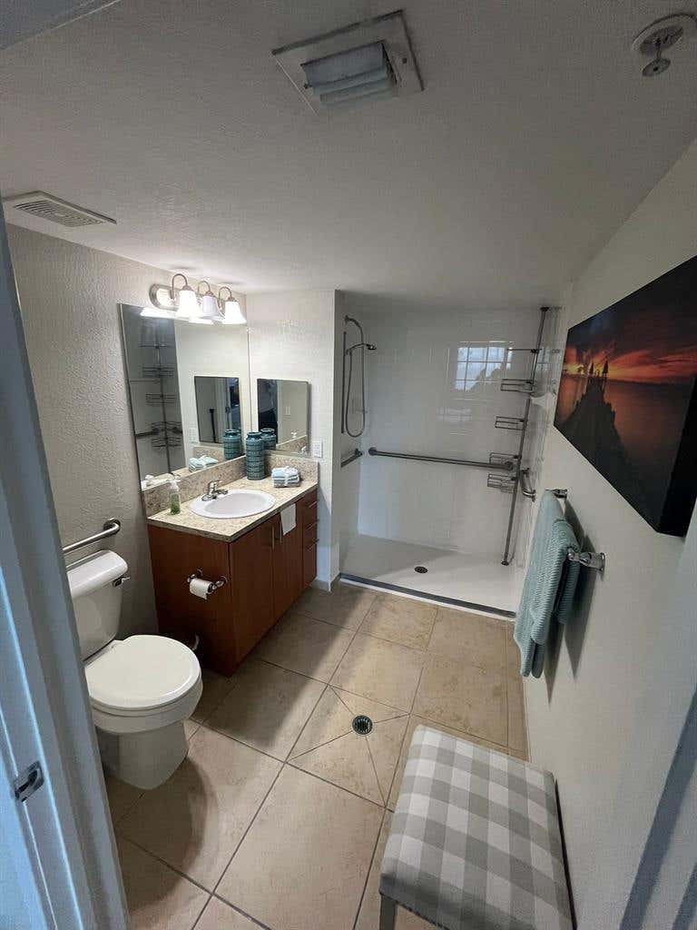 room with bathroom