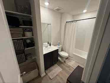 Private bedroom and bathroom