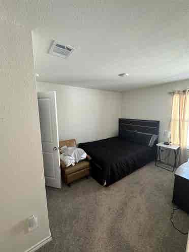 Private bedroom and bathroom
